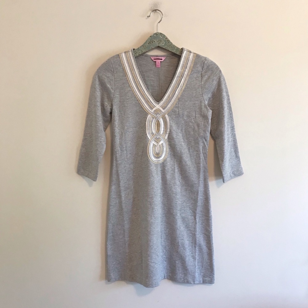 Lilly Pulitzer Gray Clarkson French Terry Dress